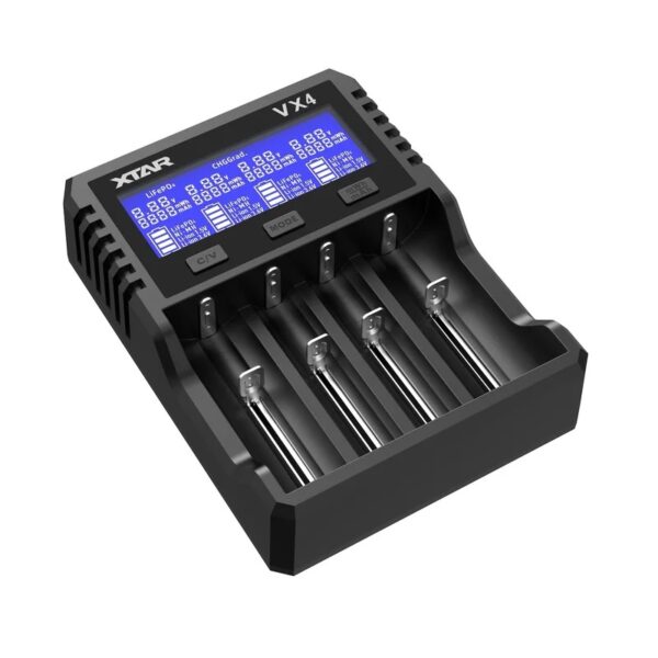 Xtar VX4 Li-ion 1.5V / 3.6V / 3.7V / Li-FePO4 / NiMH akude laadija koos toiteplokiga - Image 2